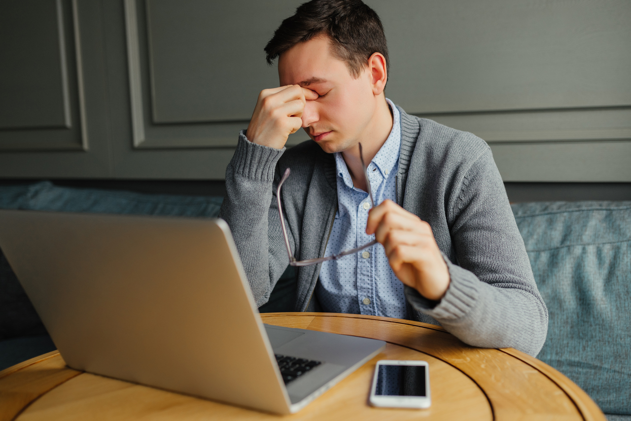 A businessman experiencing fatigue